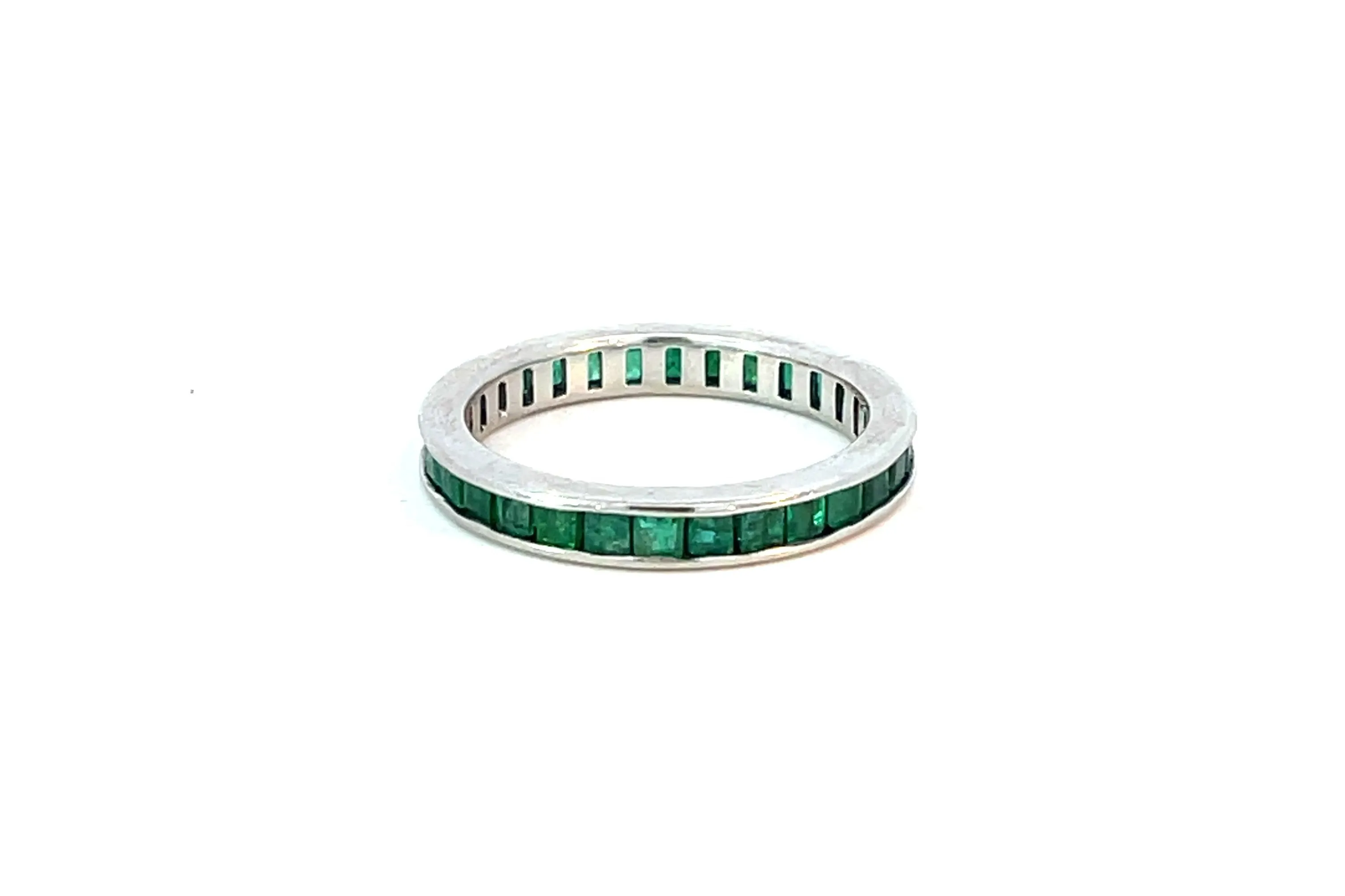 Stackable Emerald Eternity Band