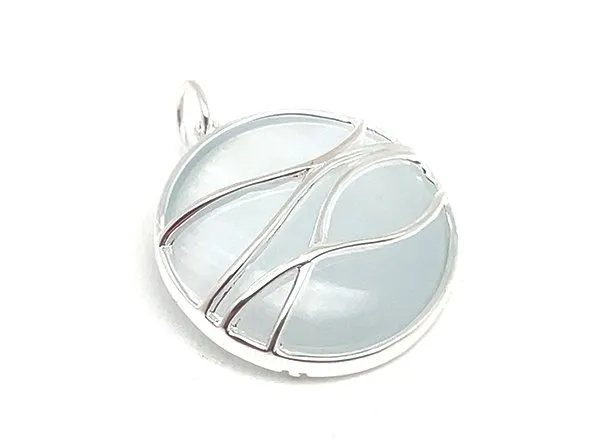 White Ocean Wave Pendant